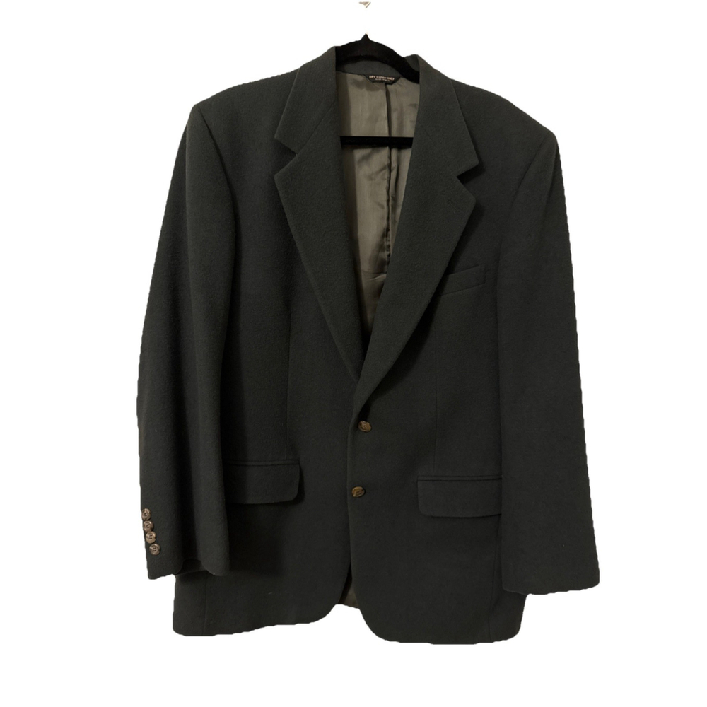 Vintage Bill Blass Men’s 100% Camel Hair Sport Coat Forest Green, Parisian, 40R